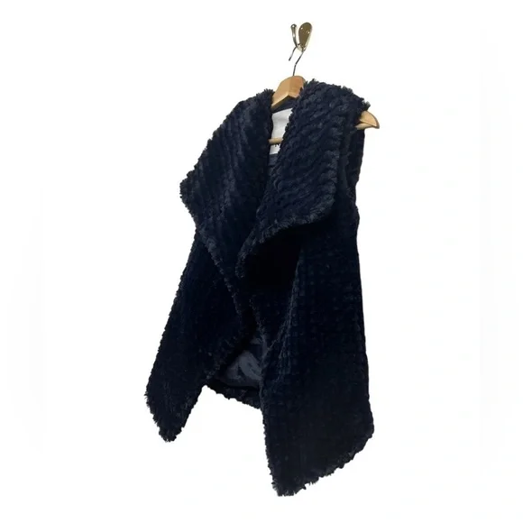 ANTHROPOLOGIE NVLT Navy Fur Vest - Picture 6 of 10